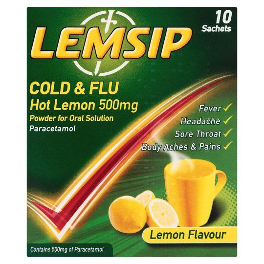 Lemsip Cold & Flu Lemon Sachets  10S