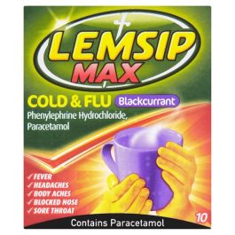 Lemsip Max Cold & Flu B/Currant Sachets  10S