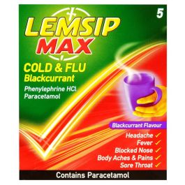 Lemsip Max Cold & Flu B/Currant Sachets  5S