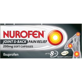 Nurofen Joint & Back Gel Caps 200Mg 16'S  16
