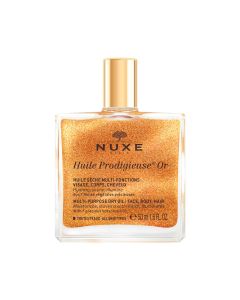 NUXE Huile Prodigieuse Or Shimmering Multi-Purpose Dry Oil for Face Body and Hair 50ml