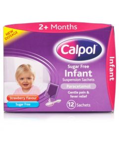 Picture of Calpol Infant Susp S/Free Sachets  5ML X 12