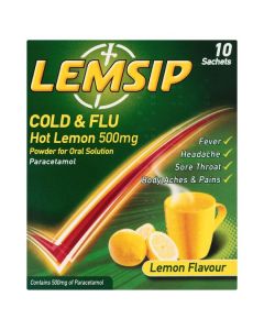 Picture of Lemsip Cold & Flu Lemon Sachets  10S