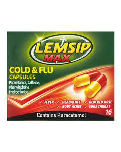 Picture of Lemsip Cold & Flu Max Strength Caps  16S