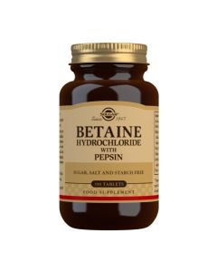 Picture of Solgar Betaine Hydrochloride with Pepsin 100 Tablets