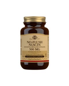 Picture of Solgar No-Flush Niacin (Inositol Hexanicotinate) 500MG 50 Veg. Caps