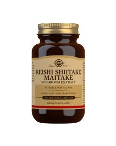 Picture of Solgar Reishi Shiitake Maitake Mushroom Extract 50 Veg. caps
