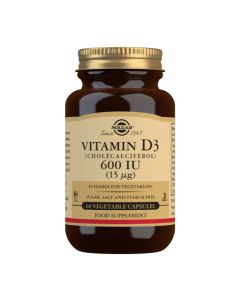Picture of Solgar Vitamin D3 (Cholecalciferol) 600 IU 60 Veg. Caps