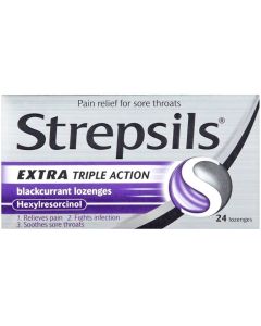 Picture of Strepsils Extra Triple Act Blackcurrant  24'S