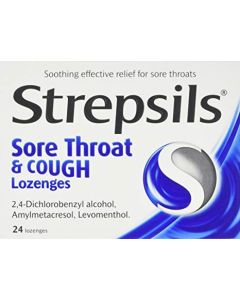 Picture of Strepsils Sore Throat & Cough Lozenges  24S